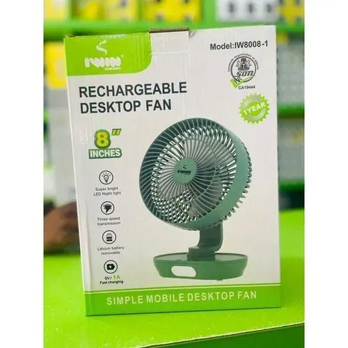 Rechargeable Desktop Fan IW8008-1