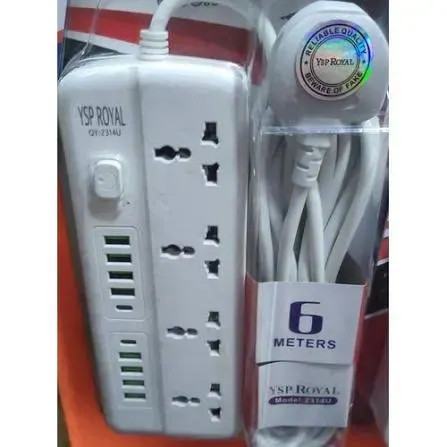 YSP Royal 2314U Extension Socket with 8 usb ports and 2 type c ports